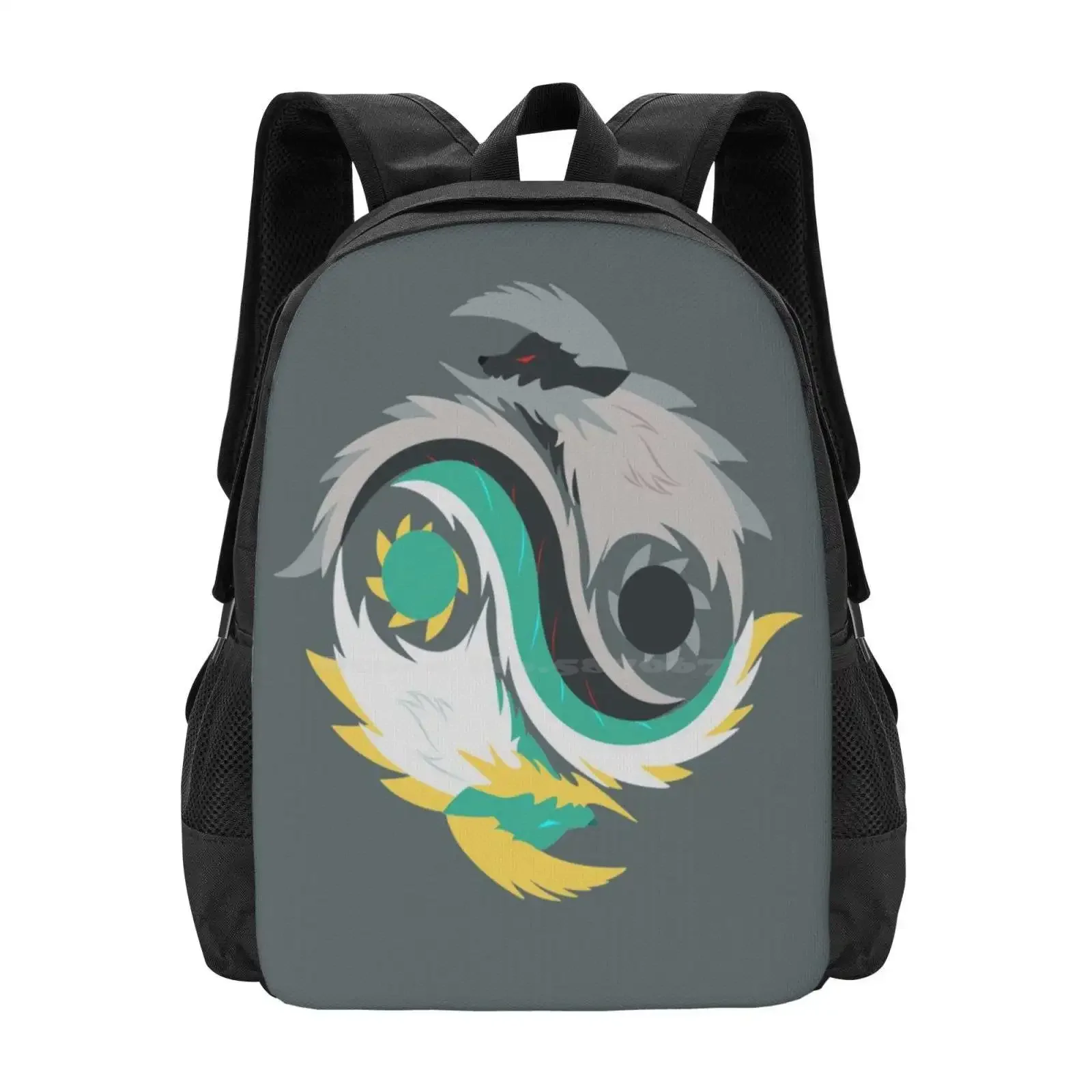 

Balance-Jinouga Bag Backpack For Men Women Girls Teenage Monhun Monhan Mh Jinouga Stygian Zinogre