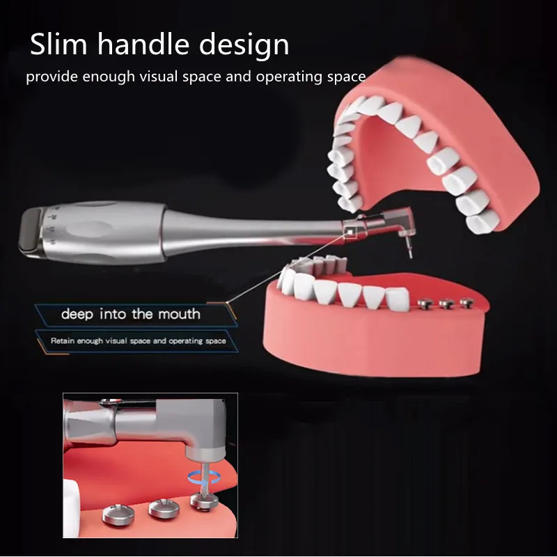 Universal Dental Implant Torque Wrench Handpiece with 12Pcs Screwdriver Drivers 5n-35n 2.35mm Latch Type Bits