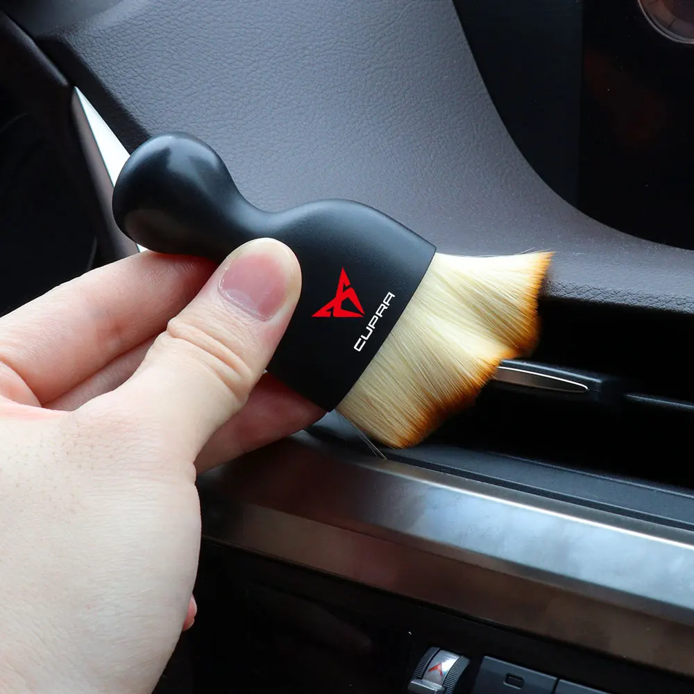 Herramienta de cepillo suave para limpieza Interior de coche, eliminador de polvo para Seat Cupra FR Racing Ibiza Leon Ateca Formentor Sportcoupe