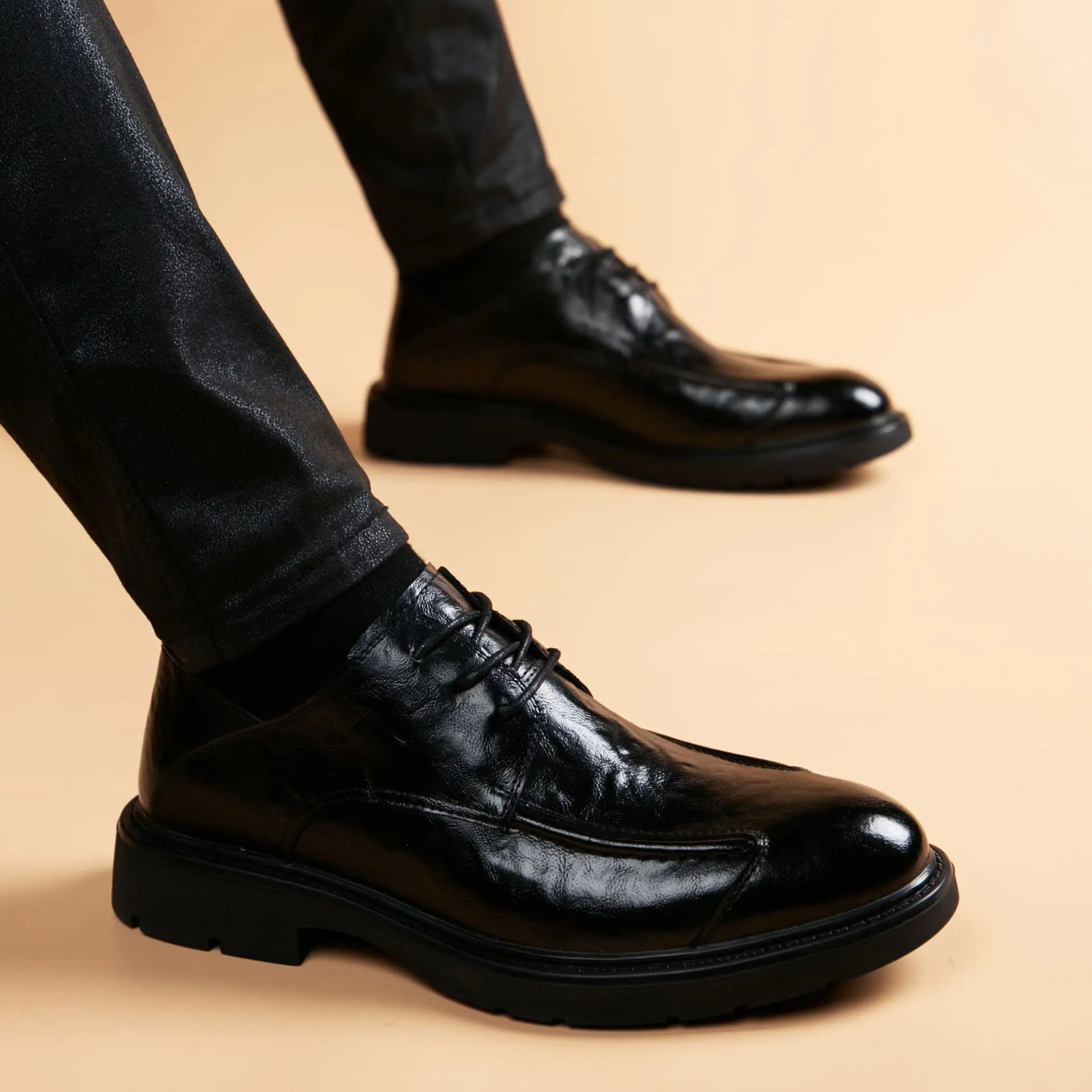 

Men's Leather Shoes Business British Trendy Formal Men's Shoes Genuine Leather Casual Men's Leather Shoes