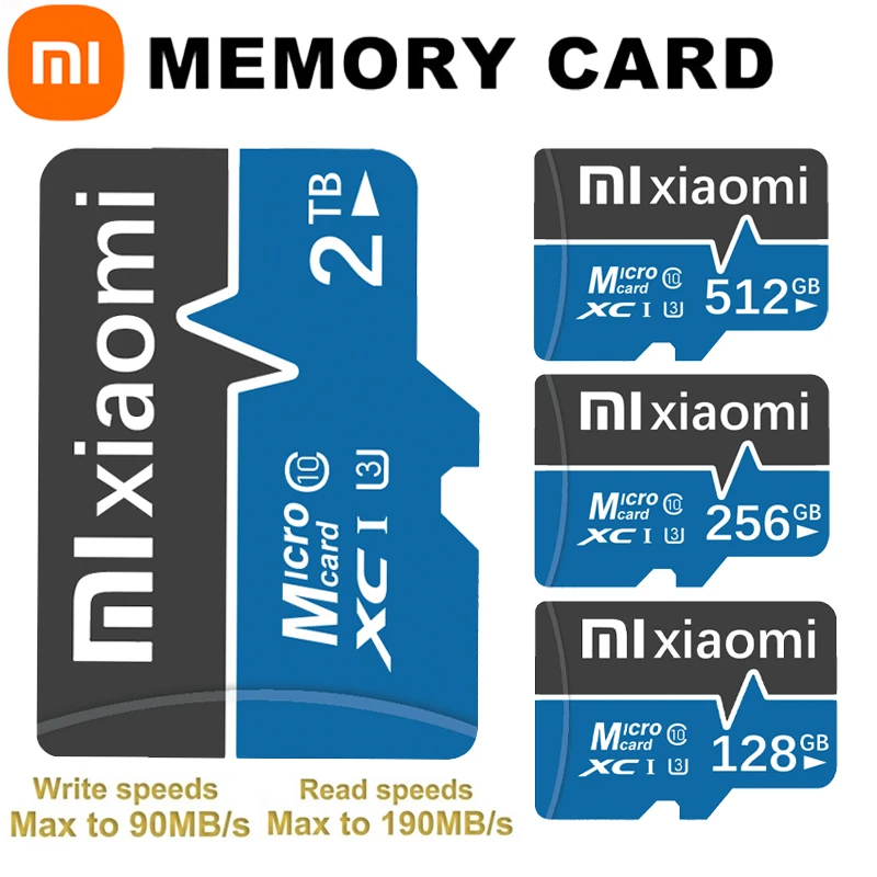 Original Xiaomi 128GB 100mb/s A2 Memory Cards Camera SD Card 256GB Micro Card Class10 64GB Flash Card 512gb Micro TF/SD Card NEW