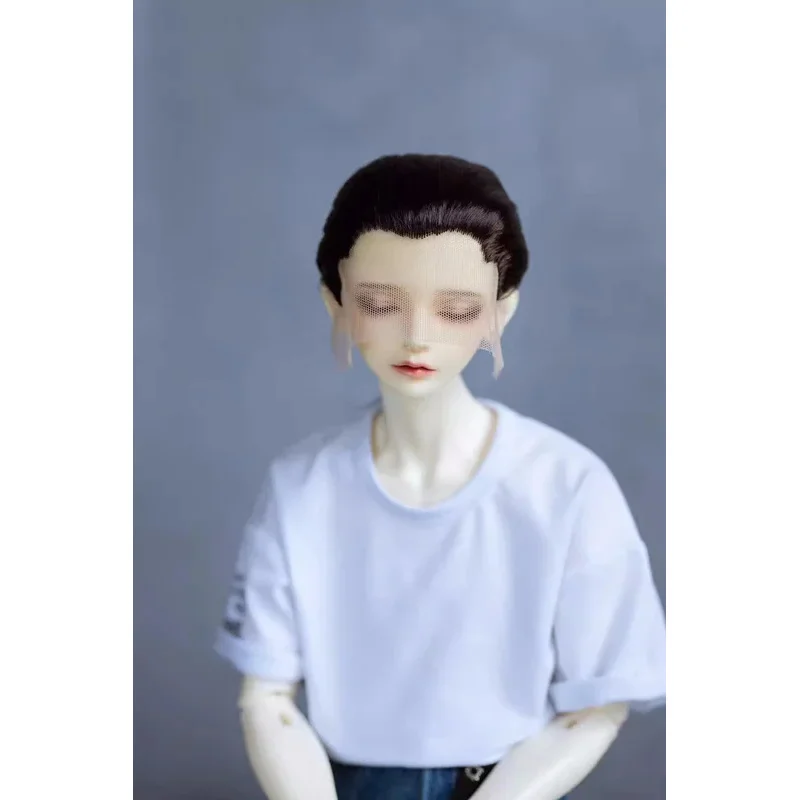 

BJD Doll Wig Blank Toys Boys 1/3 Daily Black Brown Gray Short Shapable Straight Soft Milk Silk Hair Wig Gifts Doll Accessories