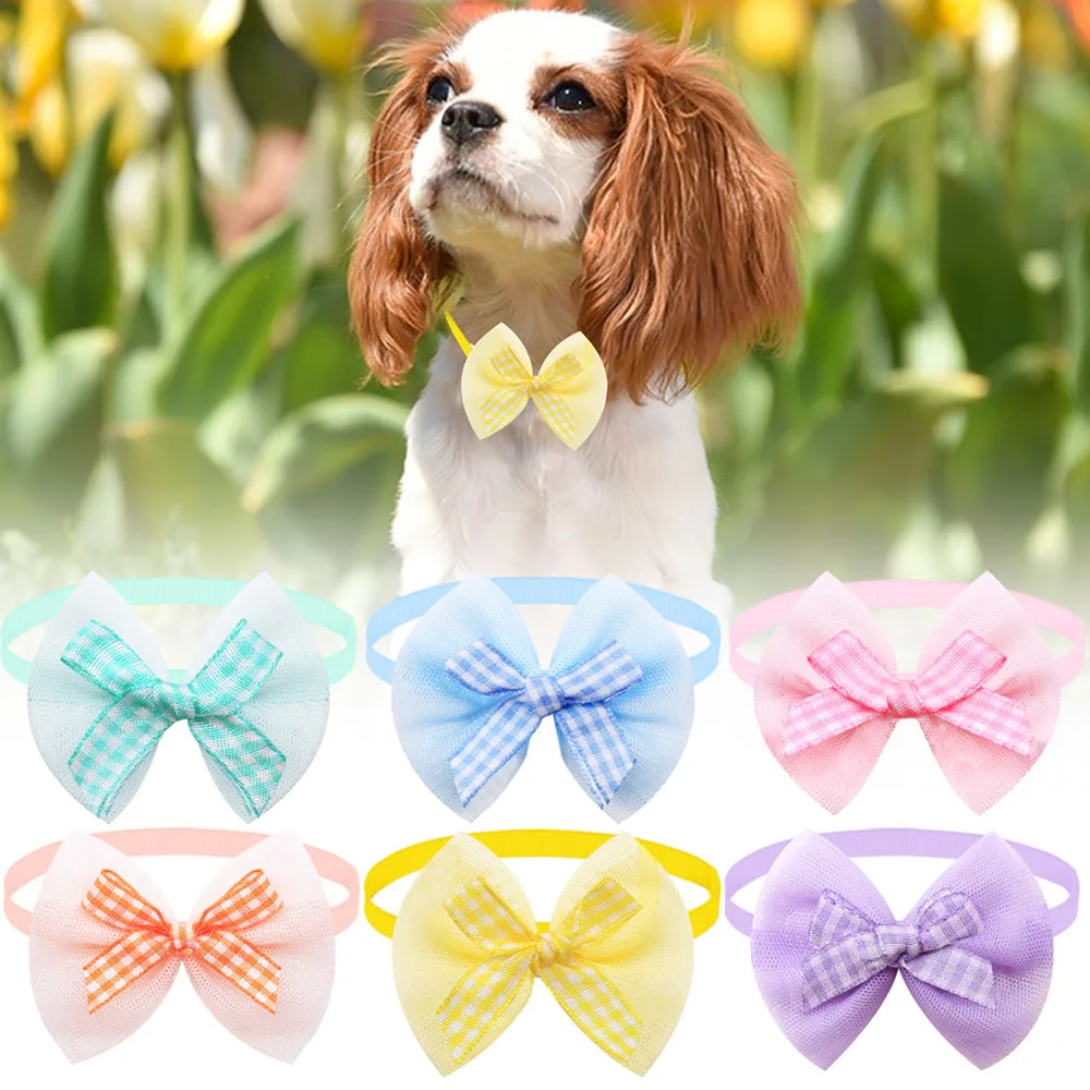 

20/40PCS Dog Collars Lace Adjustable Pet Dog Bow Ties Collars Puppy Accessories For Dogs and Cats Cute Pet Dog Supplies