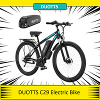 DUOTTS C29 Electric Bike 750W Mountain Bike 2*48V 15Ah Double Batteries 50km Range 50km/h Speed Adult Outdoor Electric Bicycle