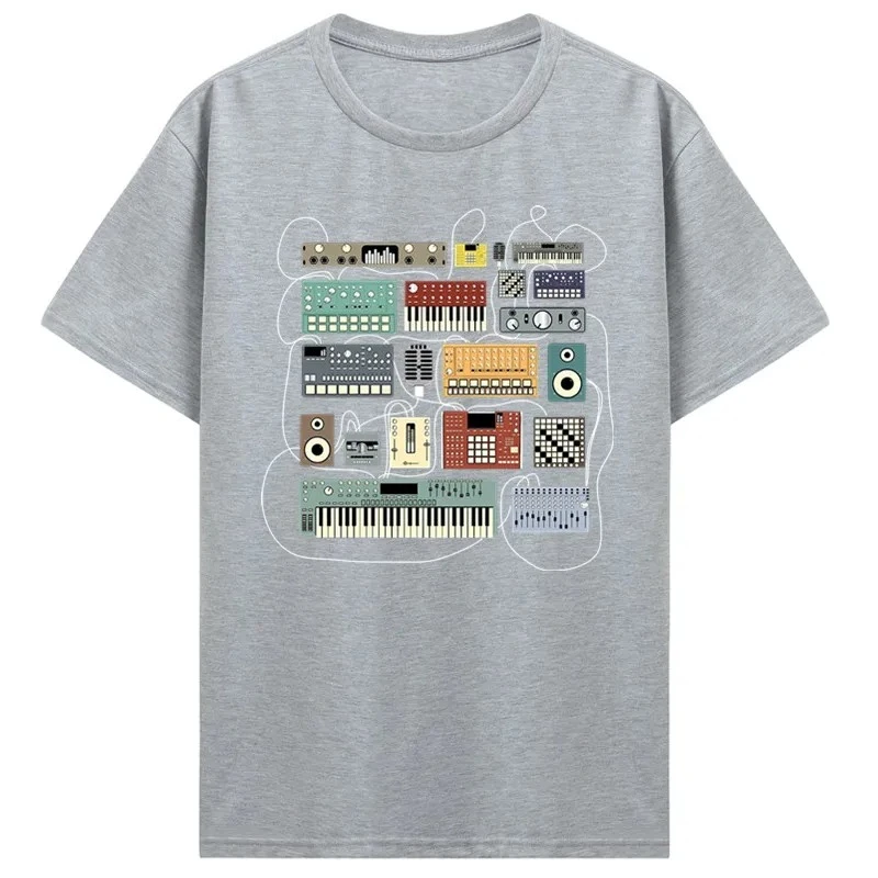 Electronic Musician Synthesizer and Drum Machine Dj Hot Sale Women Top Trendy Fun Tee Streetwear Soft and Comfortable Fabric Tee