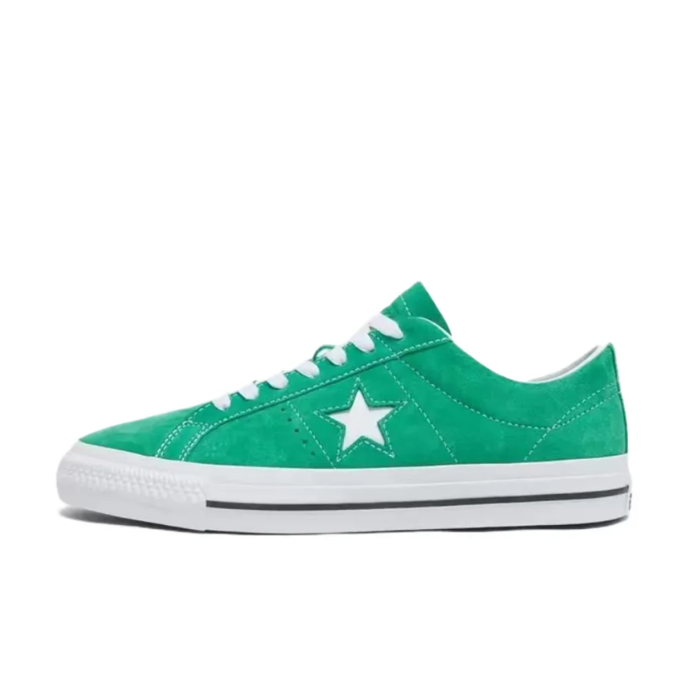 Converse One Star Pro Pro Unisex Green Low-Top Sneakers – Stylish Versatile Thin Sole, Slip-Resistant Durable Comfort A08481C