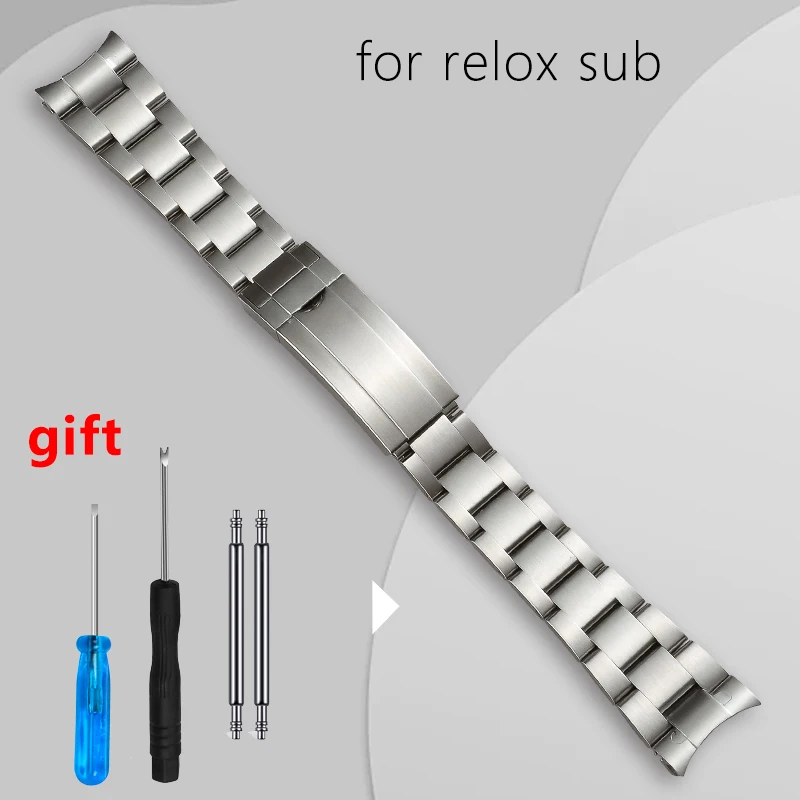 Uhrenarmband für Rolex SUBMARINER DAYTONA SUP GMT Herren Feinabstimmung Zugknopfverschluss 904L Edelstahl Uhrenkette 20 mm