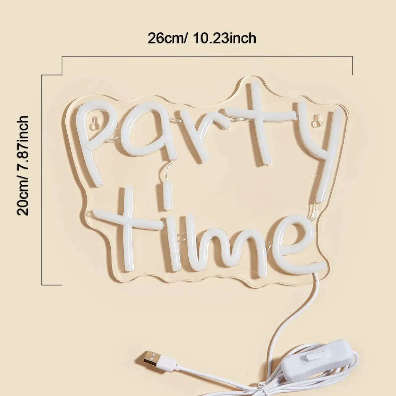 Chi-buy LED Neon Party Time USB Powered Neon Signs Night Light Suitable for Bedroom, Wedding, Game room，gift