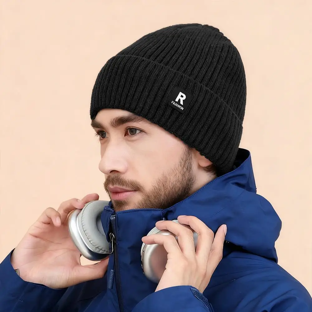Мягкая вязаная шапка-бини для мужчин и женщин, повседневные зимние шапки, модные вязаные головные уборы, зимние шапки