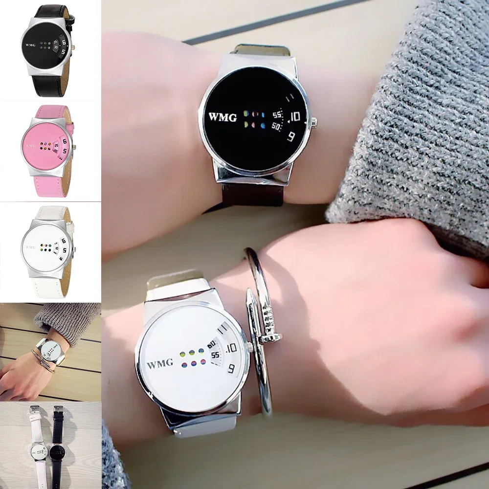 

2024 Lover Watches Fashion All-match Women Men Quartz Wristwatch Classic White Sport Dress Watch Leather Couple Cute Trend Watch