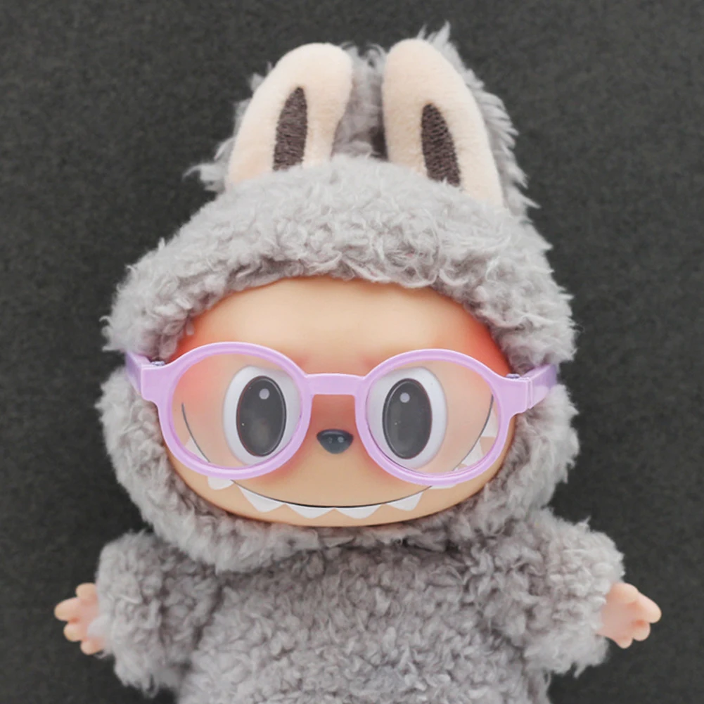 Doll Clothes Outfit Accessories Candy-Colored Fashion Doll Glasses for 17cm Labubu 6.5cm Stylish Glasses Doll Accessories