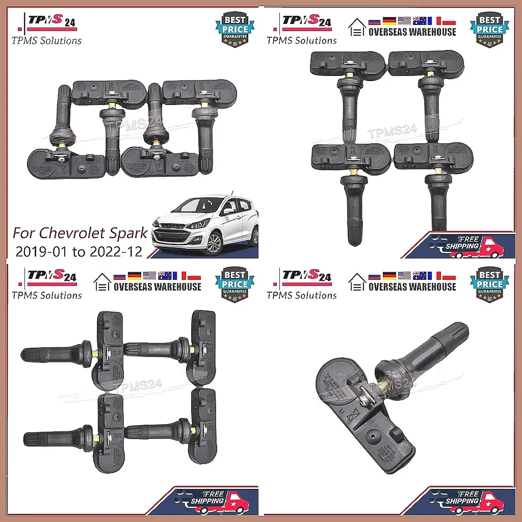 TPMS-Sensor 4 Stück für 2019–2022 Chevrolet Spark 315 MHz Reifendrucküberwachungssystem Ersatz 13586335 25920615