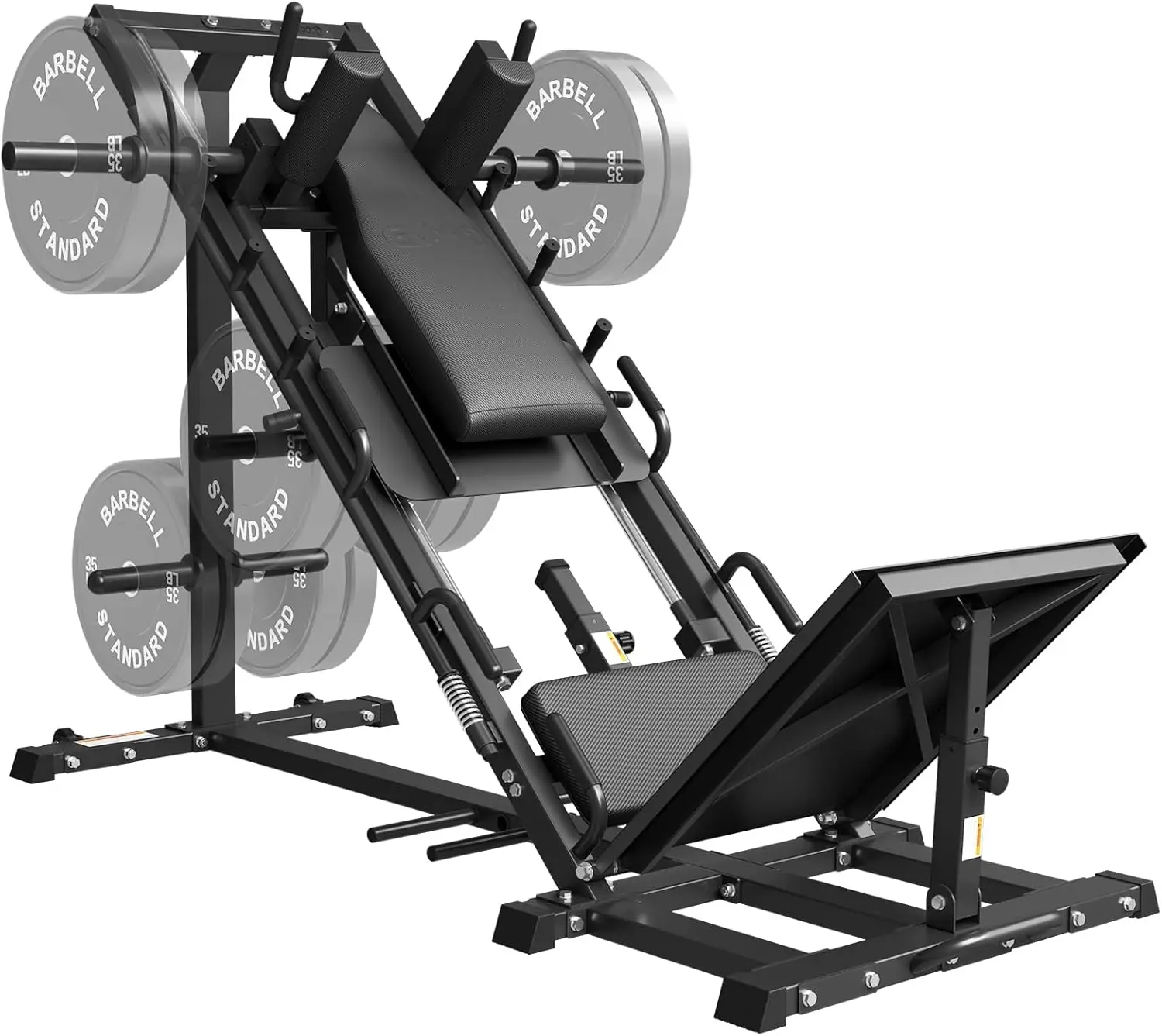 GMWD Leg Press Hack Squat Machine Combo, Leg Exercise Machine with Linear Bearing, 45-Degree Lower Body Special with Weight