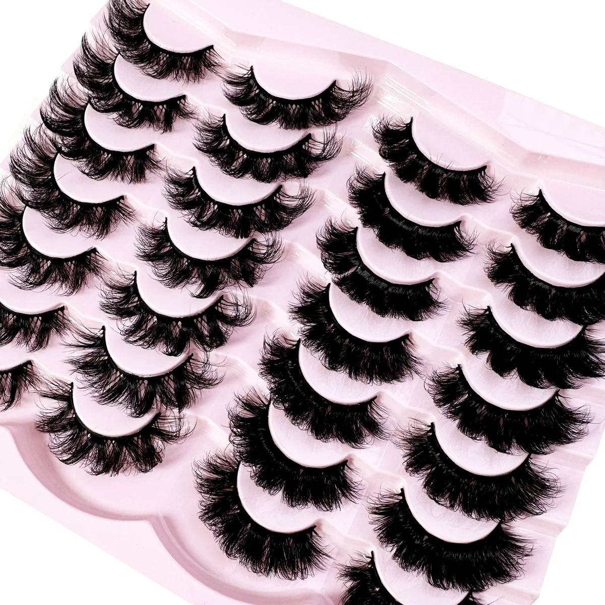 2/7/10/14 pares de cílios falsos de vison feitos à mão cílios postiços naturais nude maquiagem simulação cruz bagunçado olho 3d cílios encaracolados