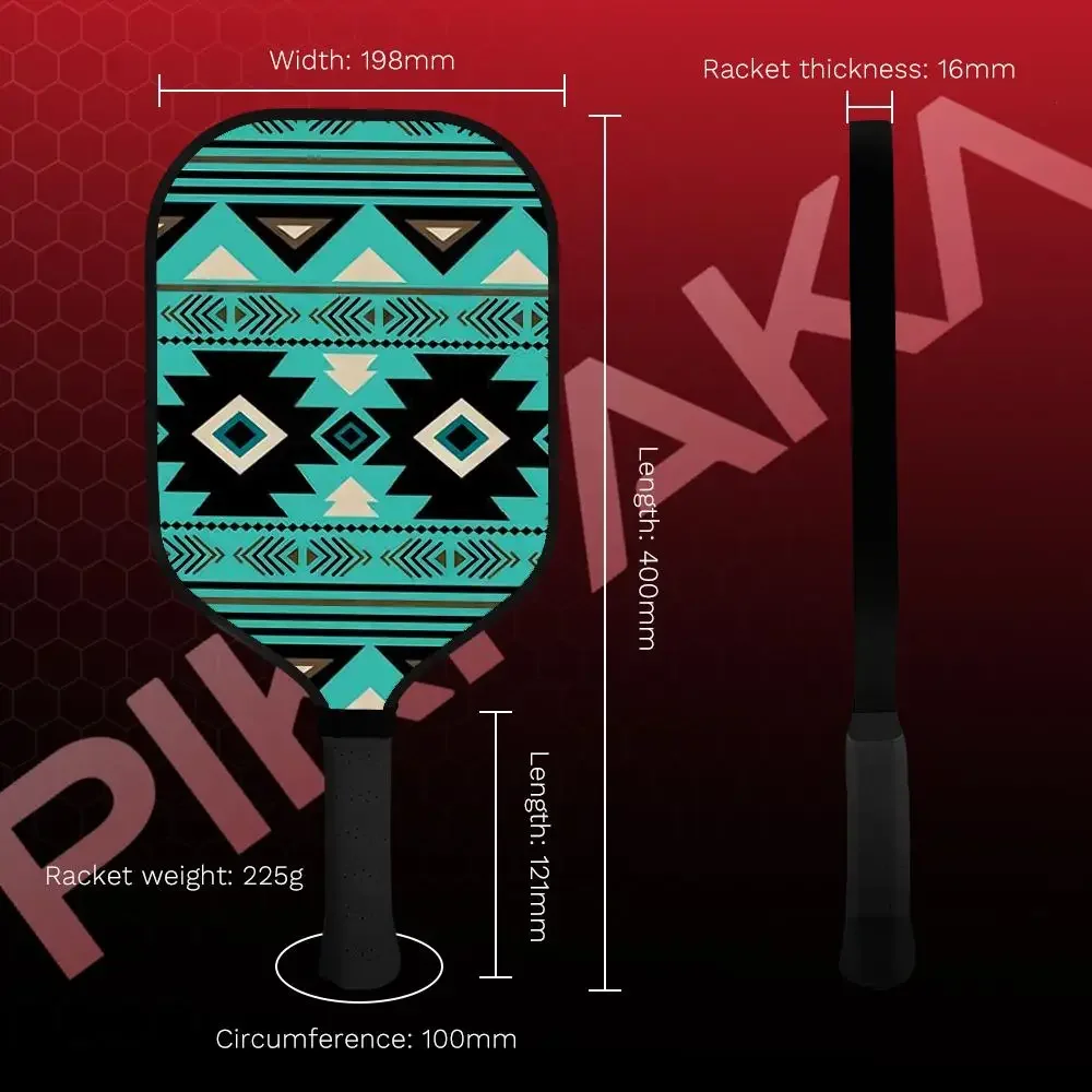 

Bohemia Painting Pickleball Paddle T700 Carbon Fiber Paddle Set Thermoformed 16MM Honeycomb Core with Bag and Grip Tape