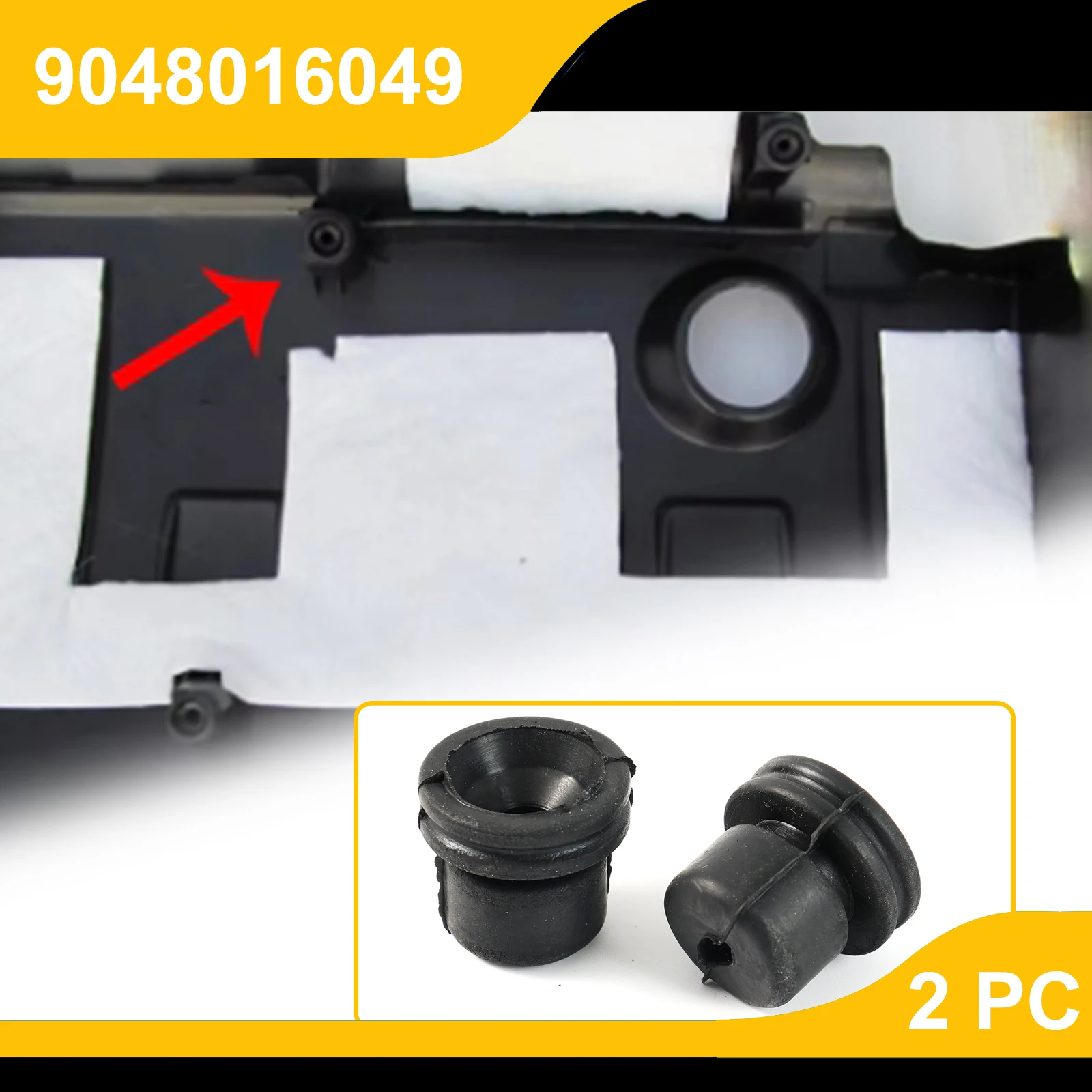 2 PC Engine Cover Cushion Grommet Genuine OE 9048016049 Cylinder For Toyota Avalon Camry Corolla 2018 2017 2016 Auto Accessories