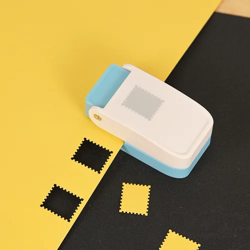 Imagen 2 del producto Nuevo Punzonadora artesanal con forma de sello de 3,8x3,2 cm, punzonadora de agujeros redondos, perforadora dentada, estampado