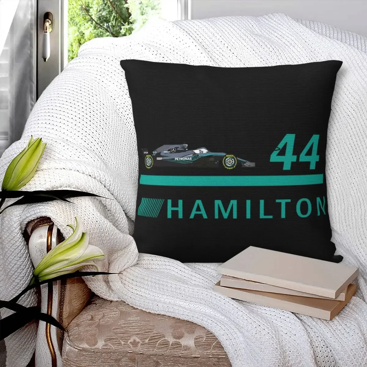 Hamilton 44 Square Pillowcase Pillow Cover Polyester Cushion Decor Comfort Throw Pillow for Home Bedroom