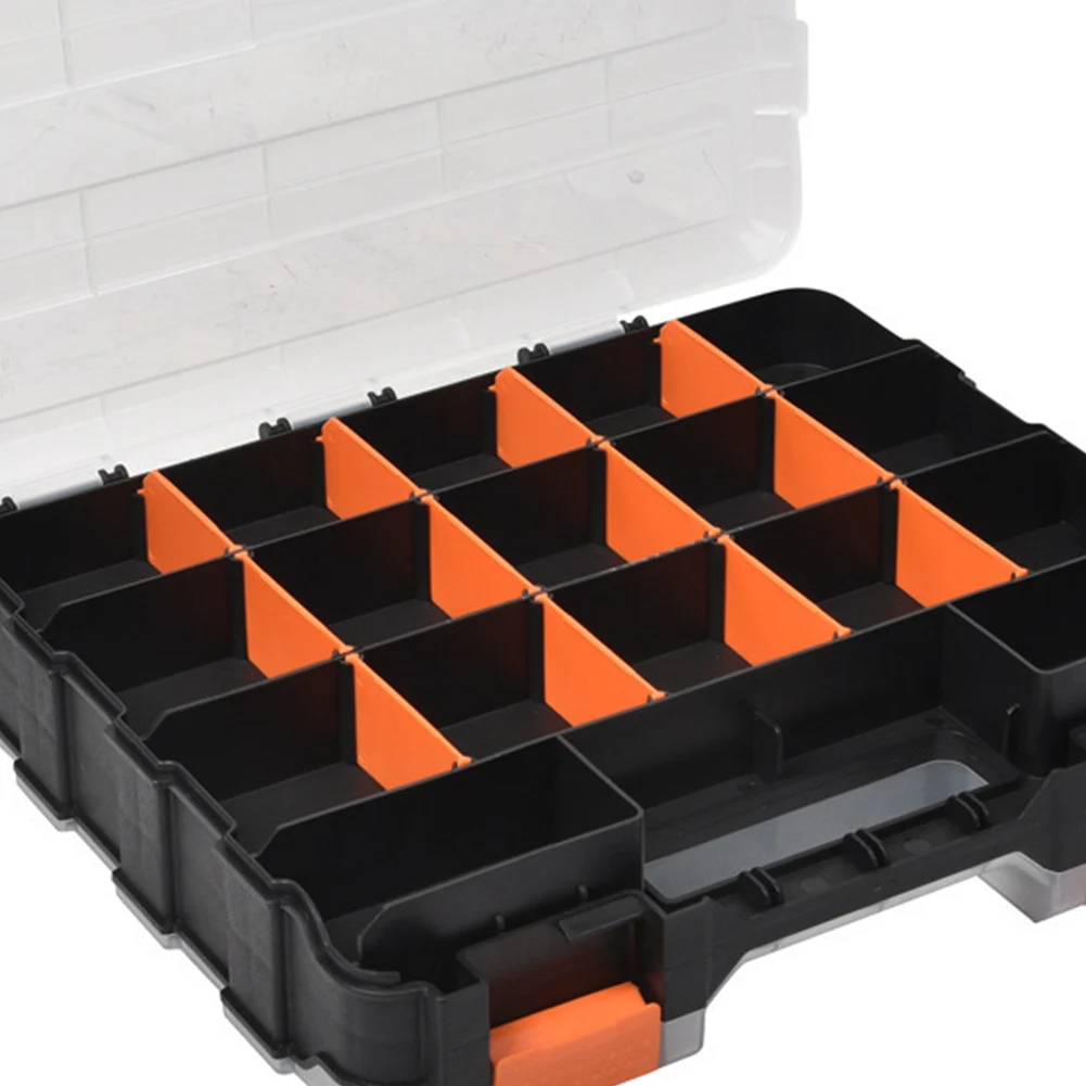 Double Side Tools Box Organizer Tool Storage Box Multifunctional Portable Tool Box Toolbox Container for Screws Nuts Nails Bolts