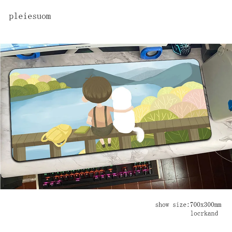 Dog cute pad mouse anime computer gamer mouse pad New arrival padmouse big 900x400mm mousepad ergonomic gadget office desk mats