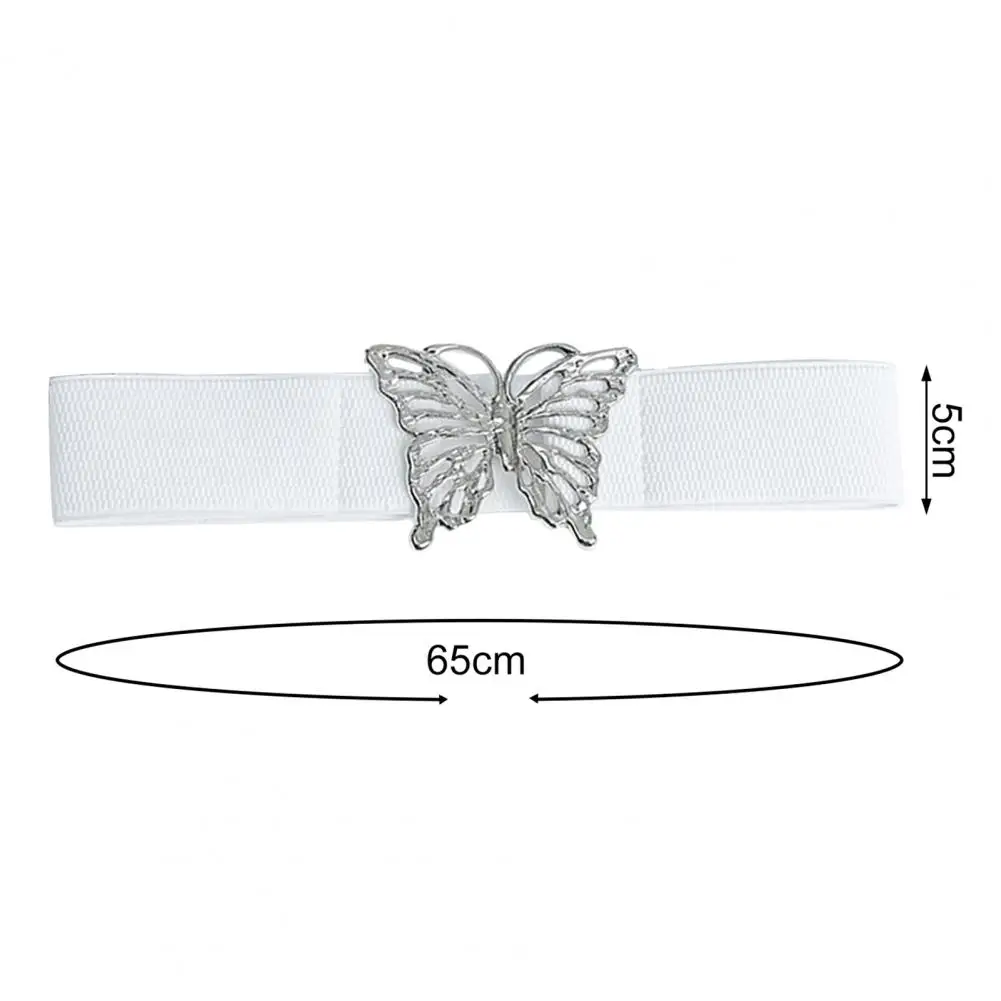 Women Belt Butterfly Buckle High Elasticity Wide Band Tight Waist Goth Waist Corset Waist Strap Clothes Accessories