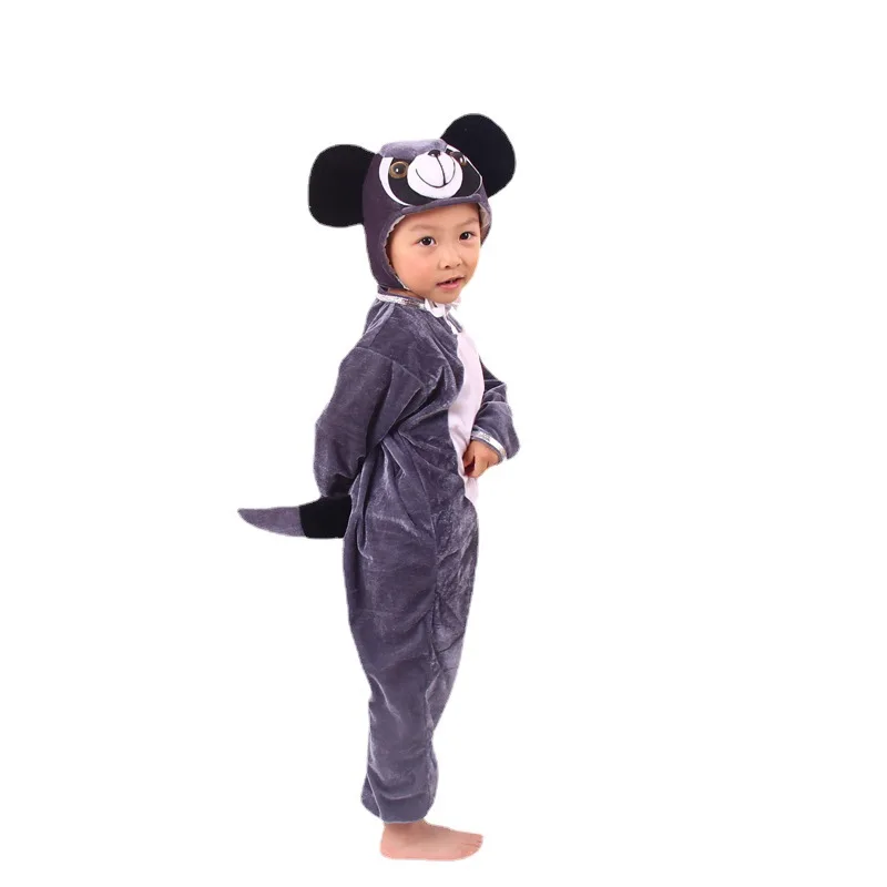 Kids Cartoon Animal Panda Raccoon Dance Performance Costumes Children's Halloween Animal Cosplay Stage Performance Costumes