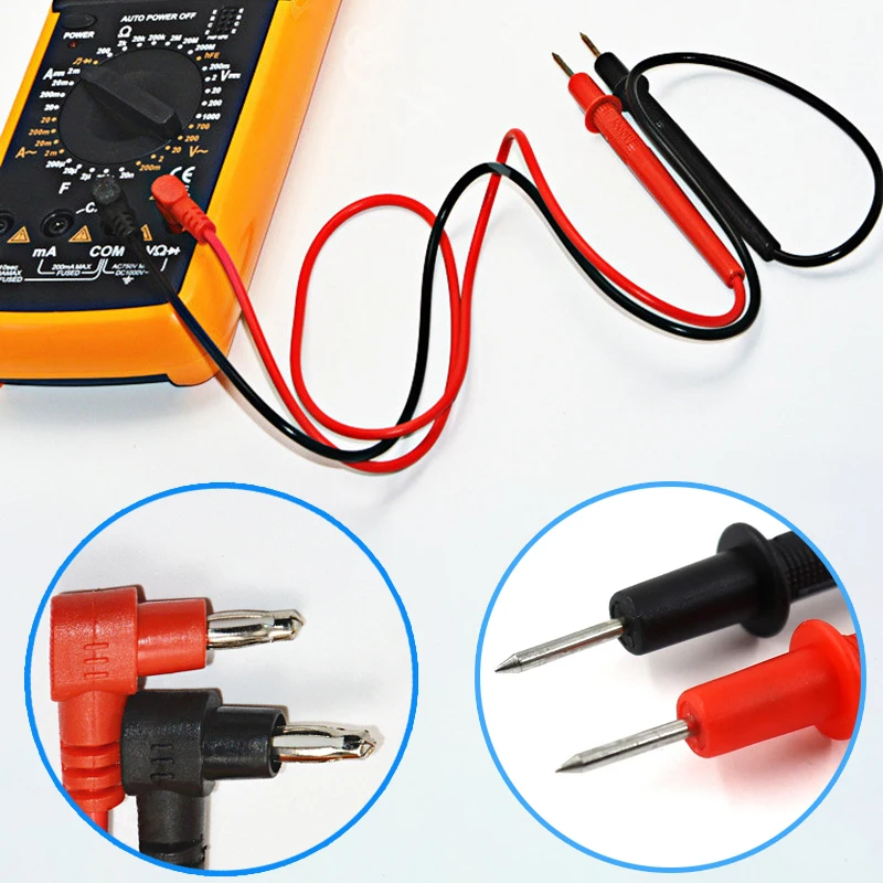 70cm Length 1 Pair Universal 1000v 10A Probe Multimeter Test Leads For Digital Multi Meter Tester Lead Probe Wire Pen Cable Tool