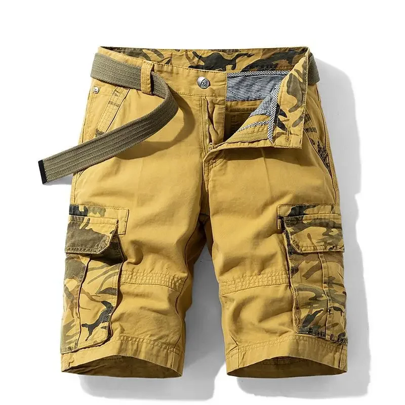 

Summer New Tooling Shorts for Men American Style Trendy Loose Cargo Shorts Casual All-match Straight Cotton Short Pants