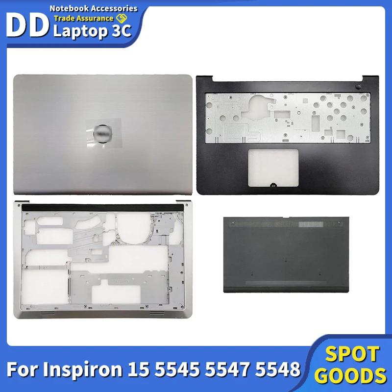 Novo portátil lcd voltar capa palmrest inferior caso escudo original para dell inspiron 15 5545 5547 5548 01f4mm 0hr6tx notebook caso