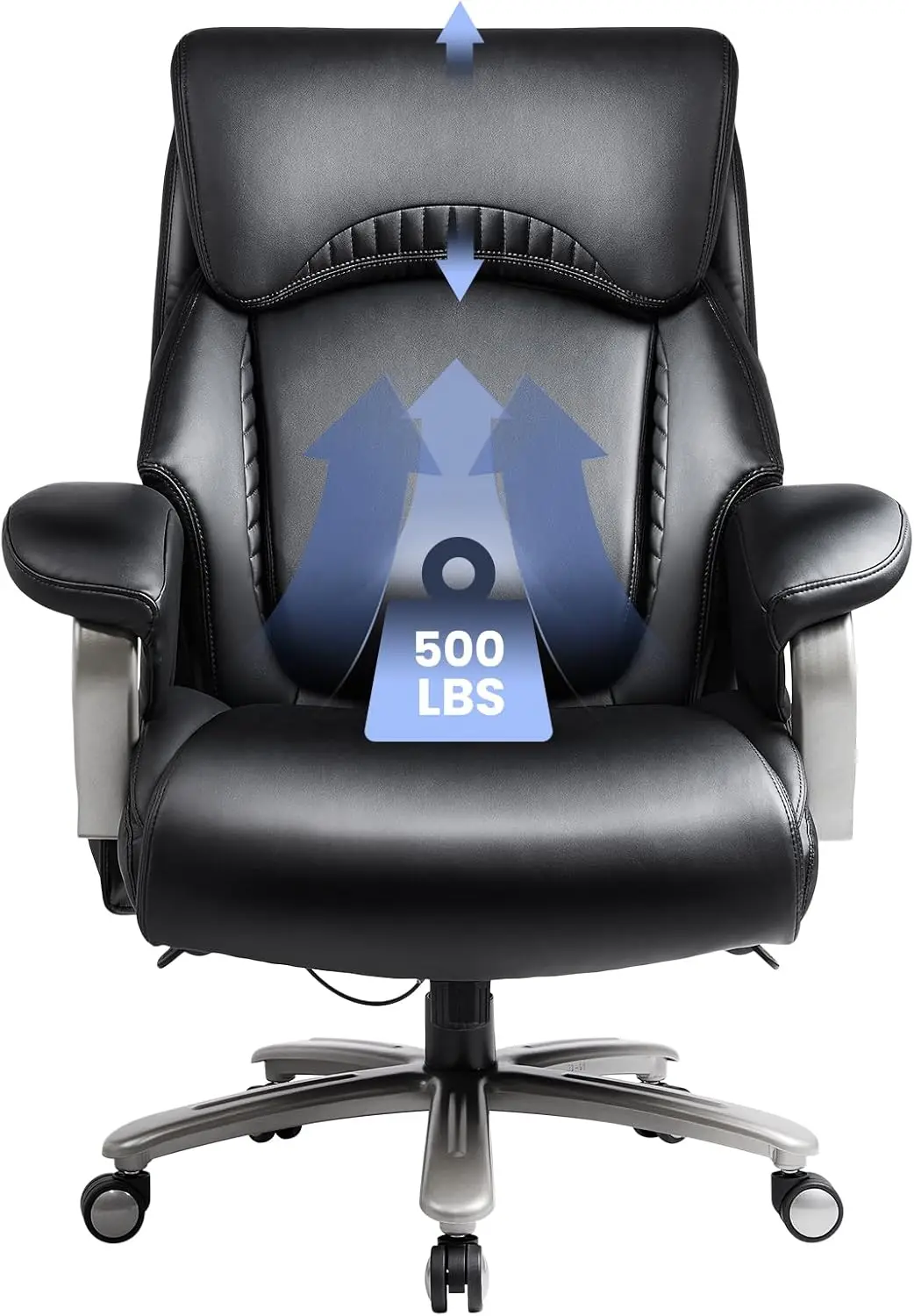 Colamy ofis koltuğu büyük ve uzun boylu 500Lbs-Heavy görev rahat bilgisayar sandalyesi ekstra geniş koltuk, yüksek arka yönetici büyük