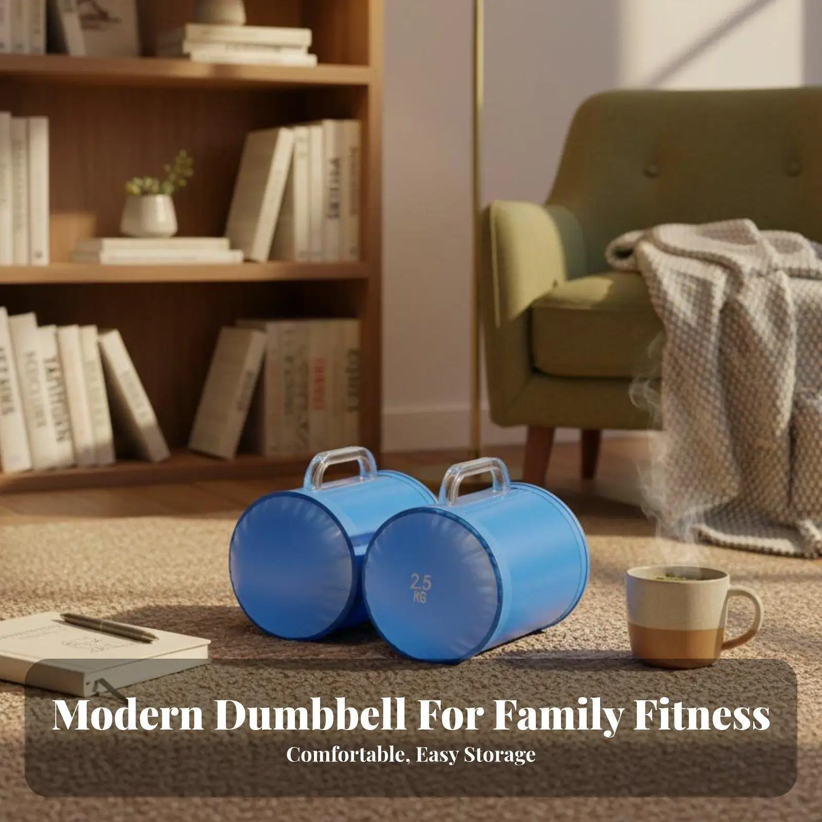 2 Pieces Water Fillable Dumbbells Easy to Store Water Filled Dumbbell Set Floor Adjustable Weight Dumbbells for Men, Home Gym,