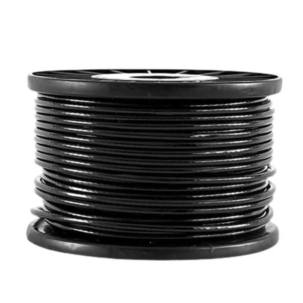 Black PVC Coated Stainless Steel 304 Wire Rope Cable 1/1.2/1.5/2/3/4/5/6MM Diameter After Coating Flexible Soft Steel Cable