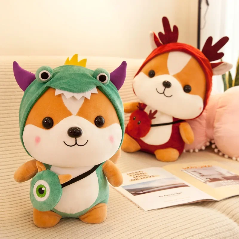 60cm Cute Little Squirrel Doll Dinosaur Doll Elk Plush Toy Batch Doll Sent Children's Birthday Gift Girl