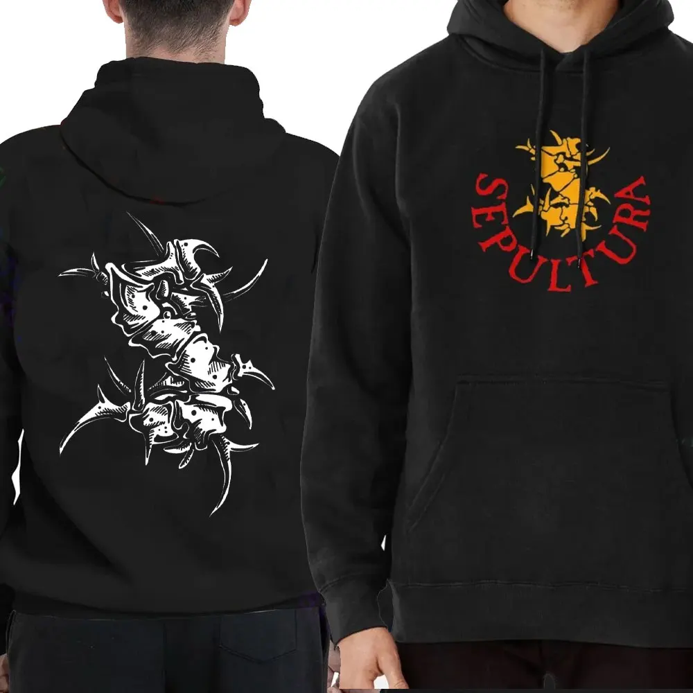 Hoodie Men Sepultura Beneath The Remains Heavy Metal Band Oversized Sweatshirts Hoodies Cool Trendy Vintage Classic Pullover