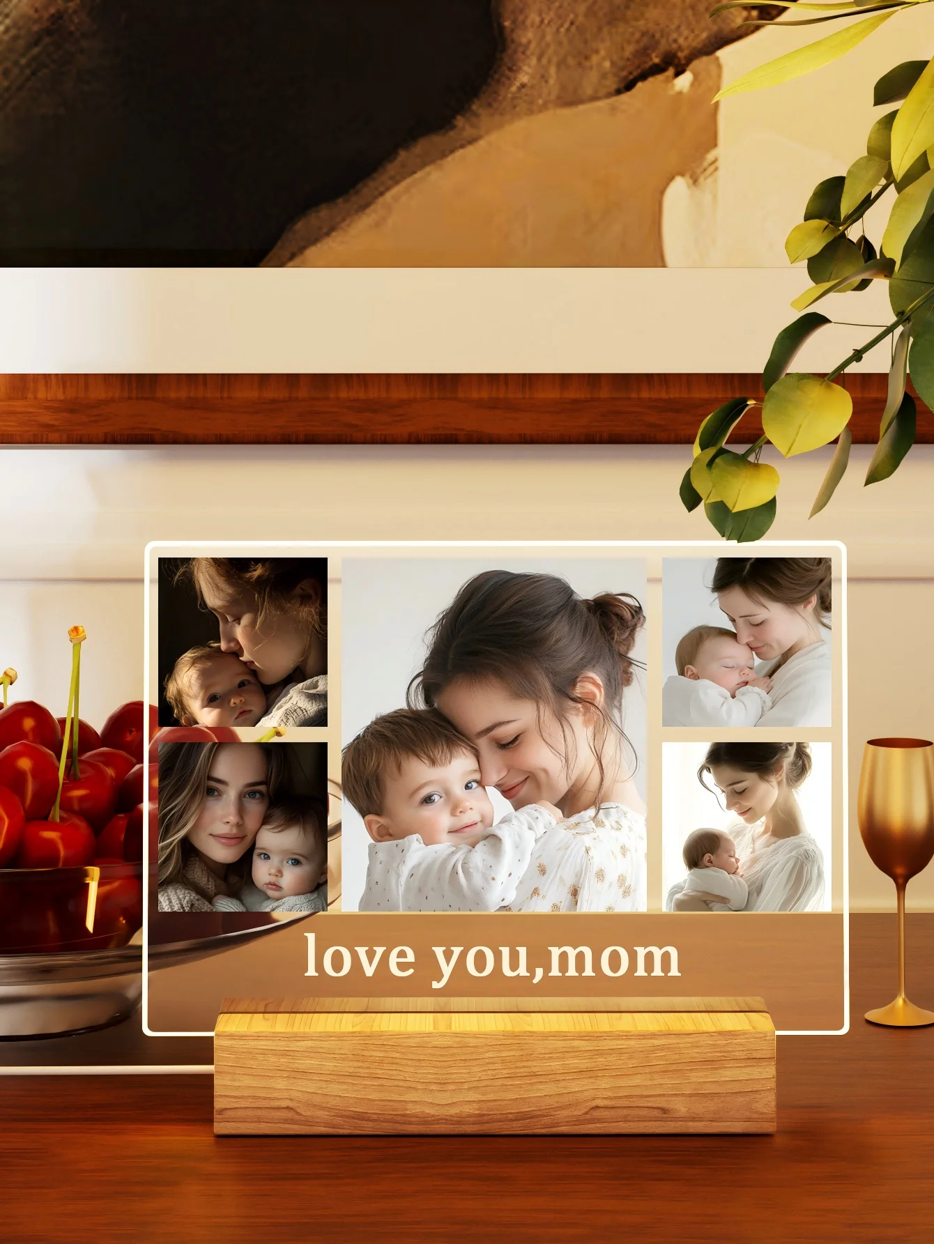صورة مخصصة غير متماثلة ثلاثية الأبعاد لتزيين غرفة النوم وأضواء ليلية، وديكورات العطلات، وهدايا للأصدقاء والعائلة