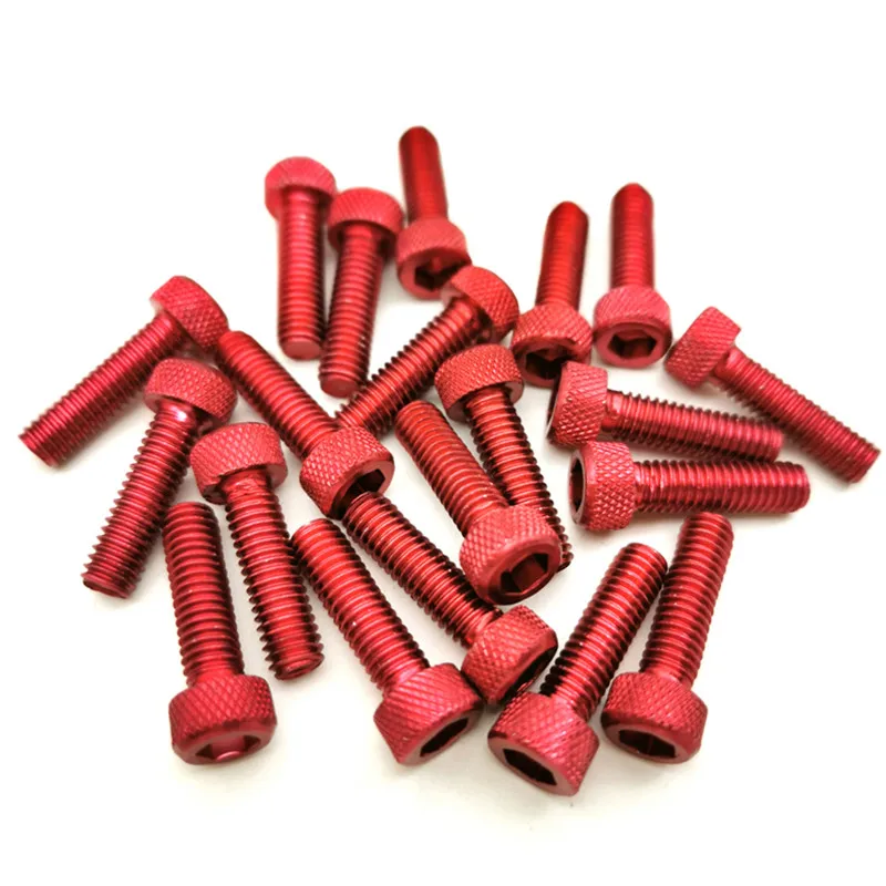 10PCS Motorcycle Screw Colourful Decal M6 Screws Moto Parts Universal Motorbike Screw 6MM Decorative Scooter Accessory Red Blue