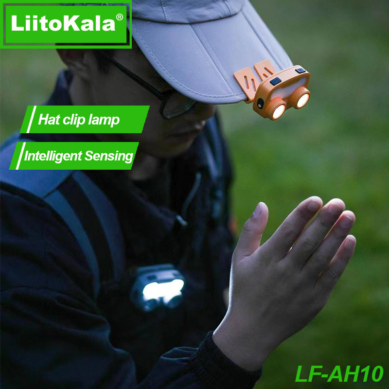 LiitoKala LH-AH10 LED Cap Light - Rechargeable 1000mAh Battery & Type-C Charging Port for Headlamp Accessories