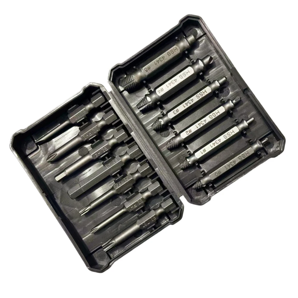 

Серебро, как набор экстракторов для винтов с левой и правой резьбой. Используйте стальной компактный пластиковый корпус с глубоким вырезом 4341 45.