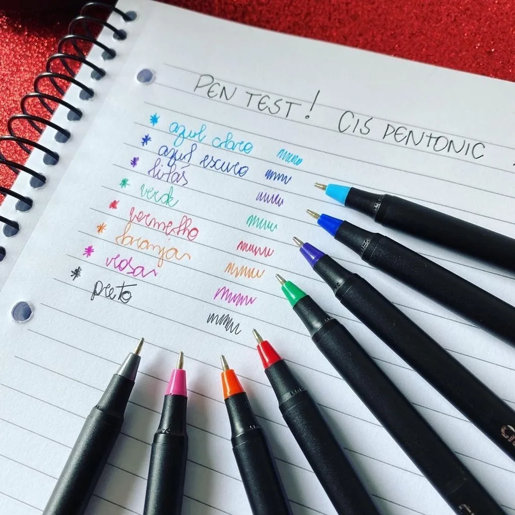 قلم كروي خماسي ، 10 ألوان #5