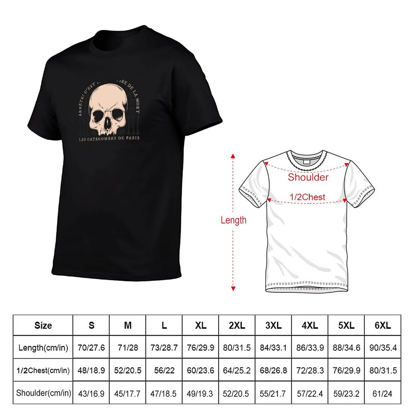 Paris shirts cotton t g for men man T-Shirt pack shirt Catacombs t