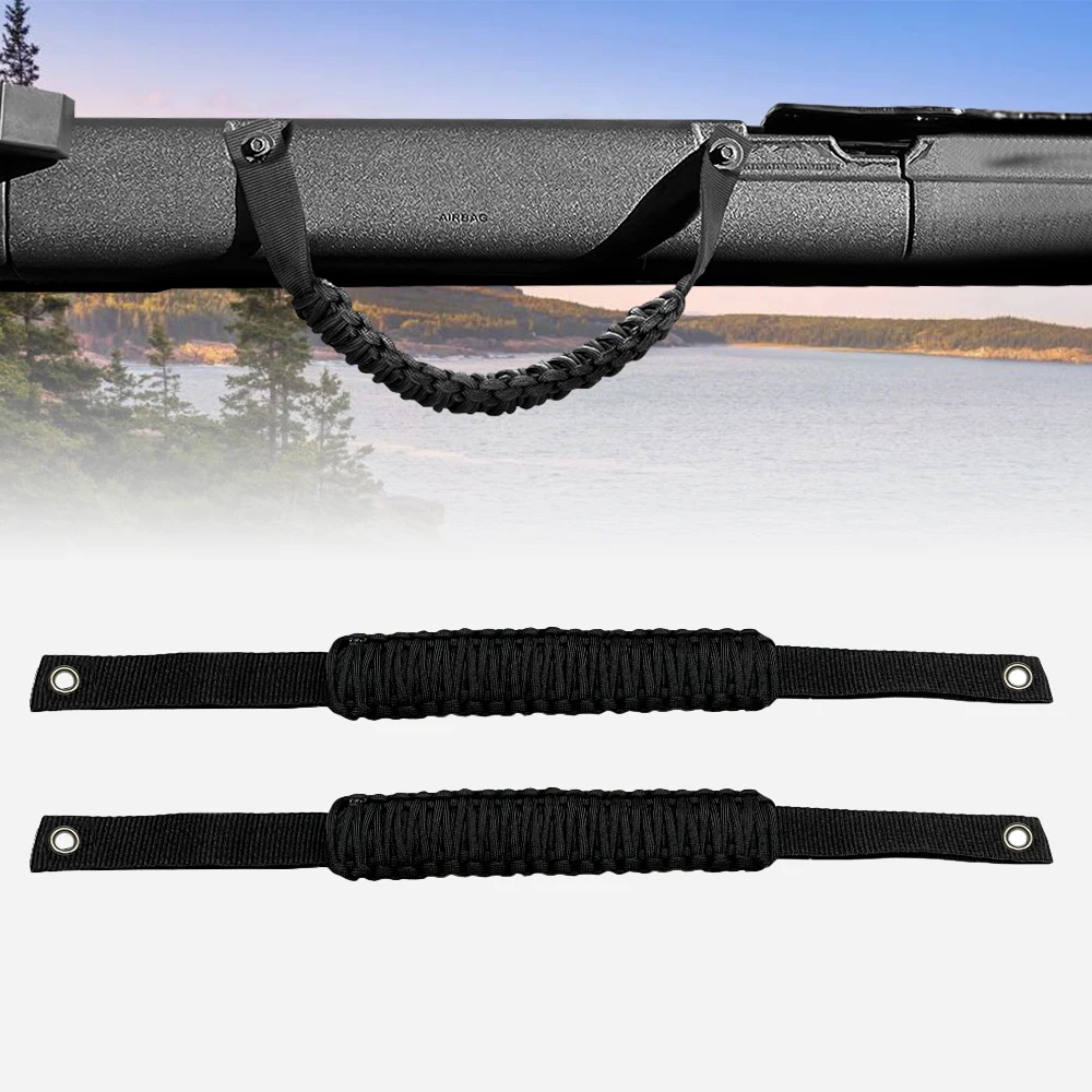 Durable Roll Bar Paracord Grab Handles Braided Armrest Mounting Grip Handle With MagicTap For Ford Bronco 2021-2023 Accessories