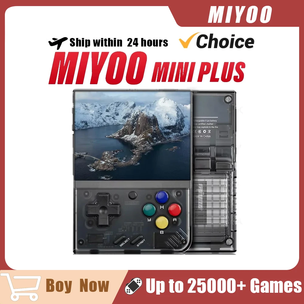 

MIYOO Mini Plus Retro Handheld Game Console V2 Mini+ IPS Screen Classic Video Game Console Linux System Children's Gift