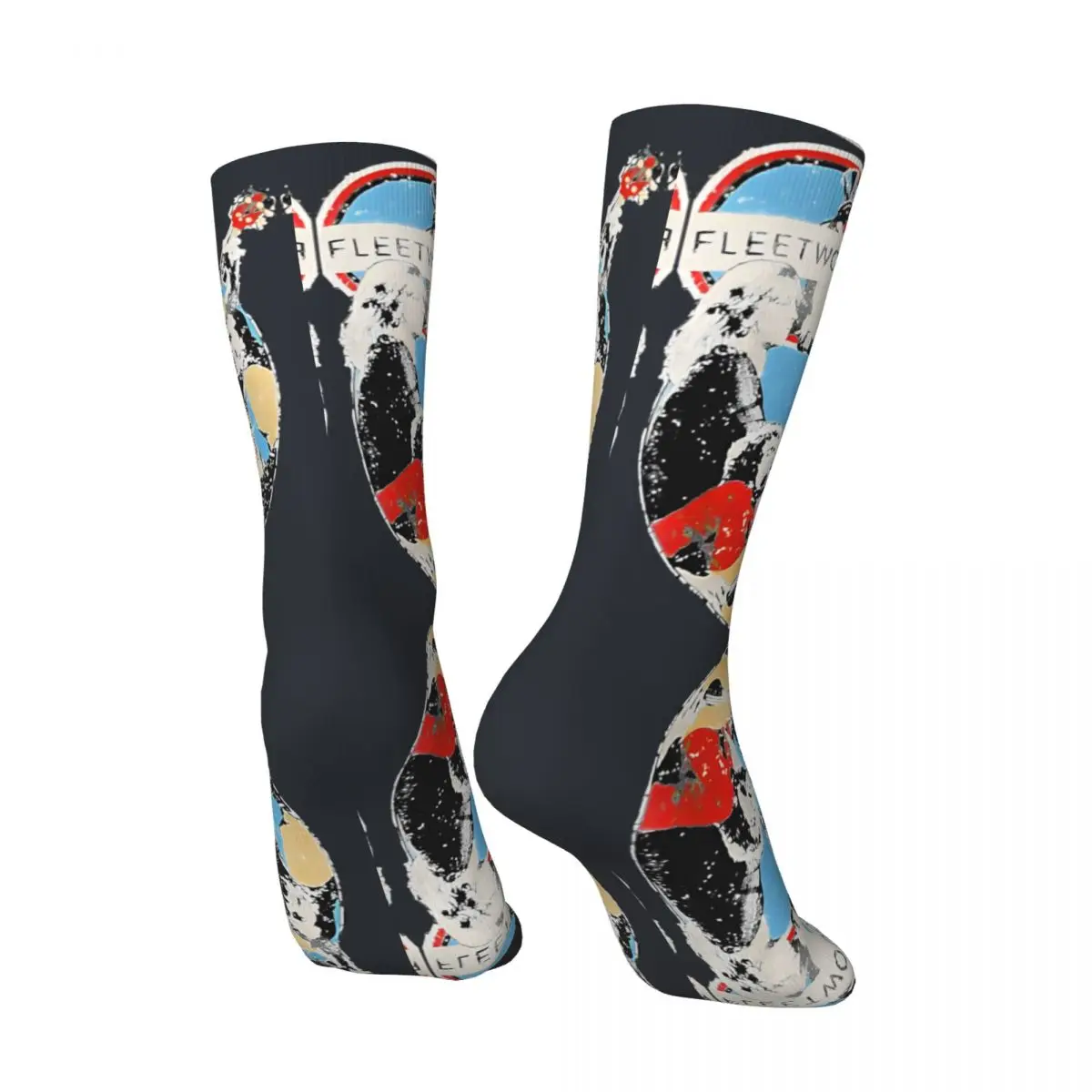 Funny Crazy Vintage Rock Band ,Stuffed ,Longsleeve Sock for Men Hip Hop Harajuku Fleetwood Mac Quality Pattern Crew Sock Gift