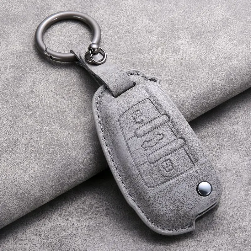 For Audi A1 A3 A4 8P 8L 8V A5 B6 B7 A6 A6L A7 C5 C6 Q2 Q3 Q5 Q7 4F S3 S4 S6 RS3 TT TTS R8 Car Key Case Cover Protector Shell Bag view 5
