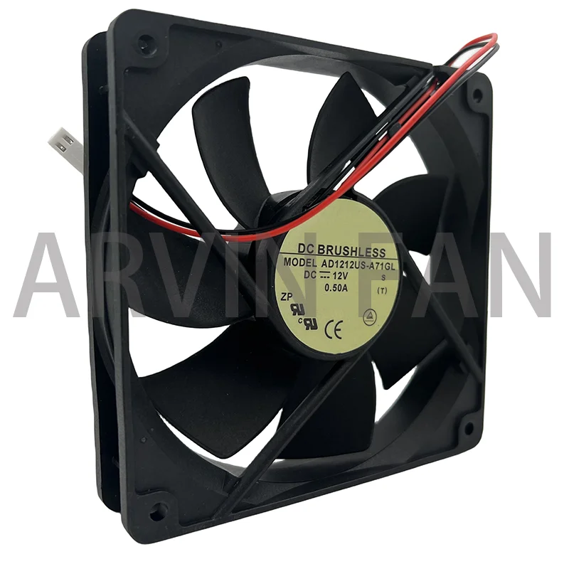 Imagem -03 - Ventilador de Refrigeração Original Volume de ar Ventilador do Chassi 12v 0.50a 12cm Ad1212us-a71gl 12025