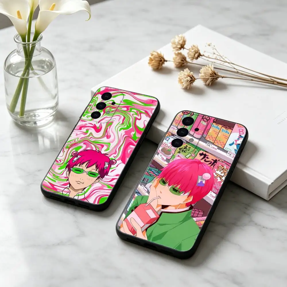 Kusuo S-Saiki phone Case For Samsung S25,24,21,22,23,30,Ultra,20,Plus,Fe,Lite,Note Soft Black Cover