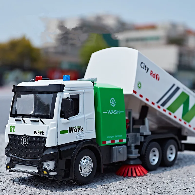 

New 1:24 alloy environmental sanitation sweeper model,original packaging gift box engineering vehicle,wholesale