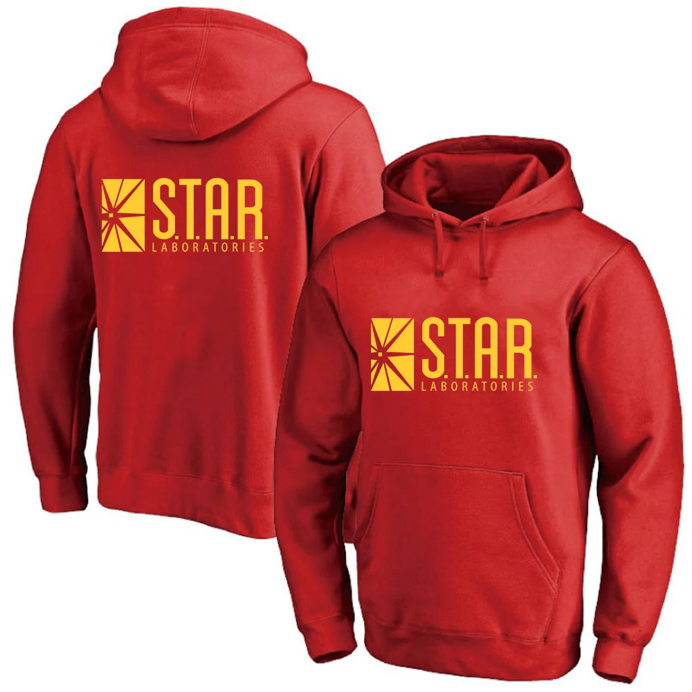 Star Laboratories Men's New Spring and Autumn Printing Leisure Simplicity Versatile Comfortable Solid Color Pullover Hoodie