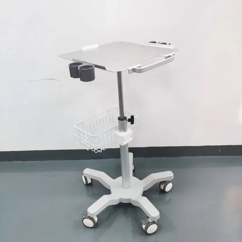 scanner instruments trolly cart mobile  with table top for ultrasound machine hospital medical