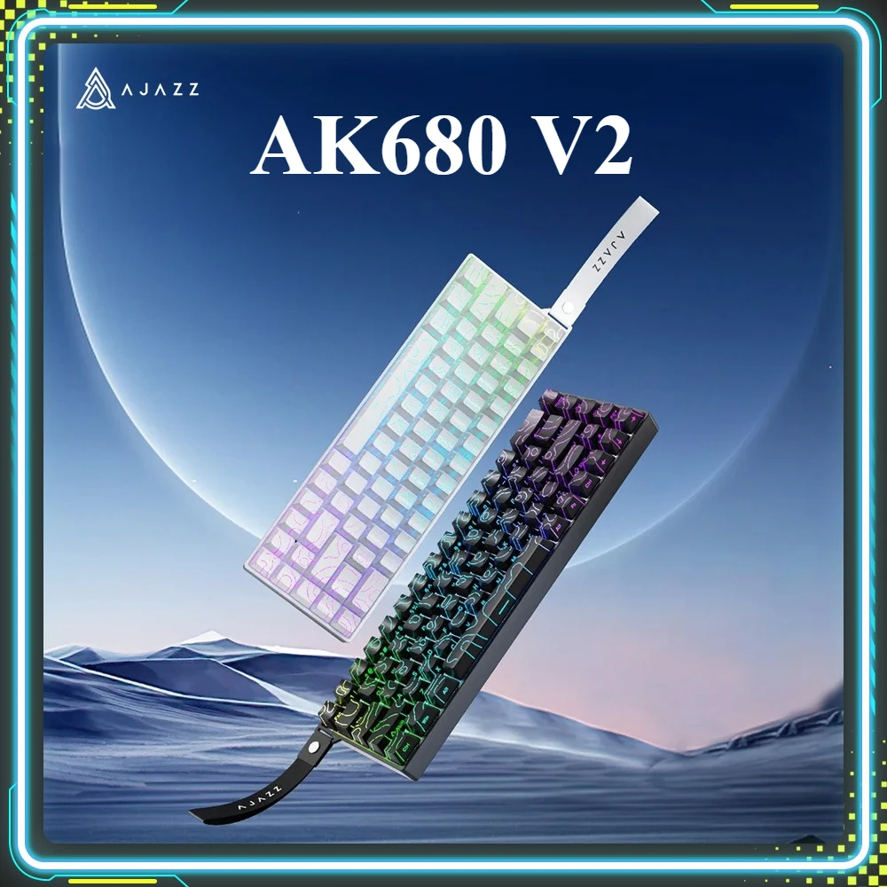 

Ajazz AK680 V2 Магнитный переключатель Игровые клавиатуры с низкой задержкой и горячей заменой Пользовательская проводная механическая клавиатура ПК Аксессуары для киберспорта Подарки